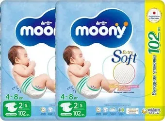 Moony Giga S 4-8 кг (204 шт)