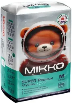 Mikko Bear Super Premium M 6-10 кг (62 шт)
