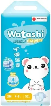 Watashi 3 М 4-9 кг (52 шт)