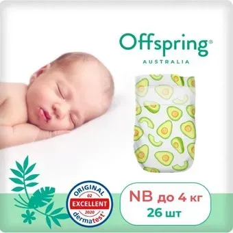 Offspring NB 2-4 кг Авокадо OF01NB26AVO (26 шт)