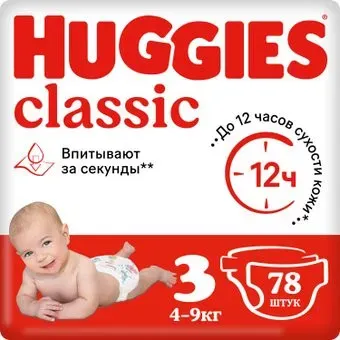 Huggies Elite Soft Mega 3 (78 шт)