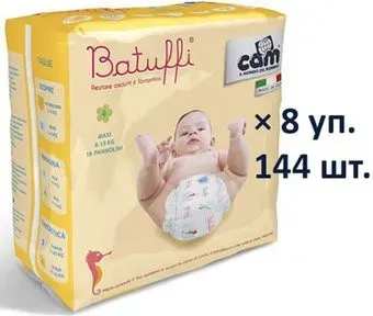 CAM Pannolino Batuffi Maxi 4 8-18 кг (144 шт)