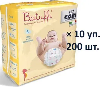 CAM Pannolino Batuffi Midi 3 4-9 кг (200 шт)