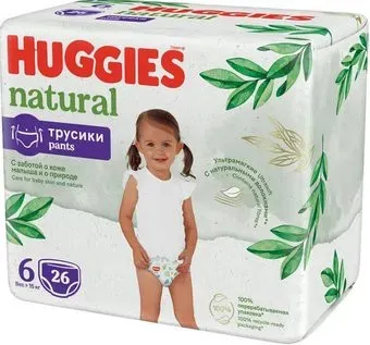 Huggies Natural Mega 6 15 кг (26 шт)