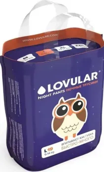 Lovular Night L 9-14 кг (19 шт)