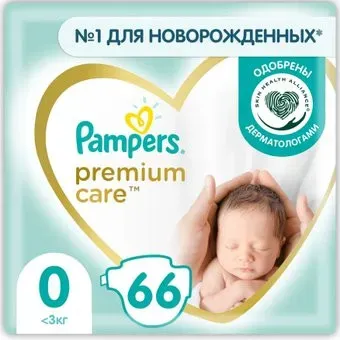 Pampers Premium Care 0 Newborn (66 шт)
