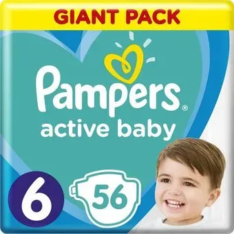 Pampers Active Baby 6 Extra Large (56 шт)