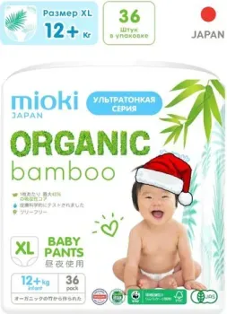 Mioki Organic Bamboo XL 12+ кг (36 шт)