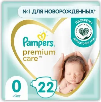 Pampers Premium Care 0 Newborn (22 шт)