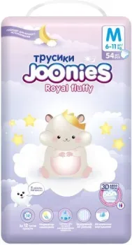 Joonies Royal Fluffy M 6-11 кг (54 шт)