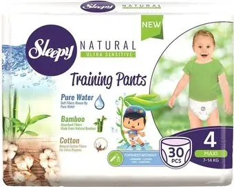 Sleepy Natural Pants 4 Maxi 7-14 кг Jumbo Pack (30 шт)