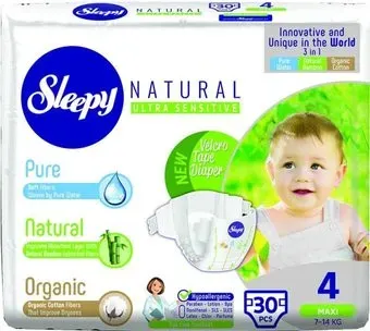 Sleepy Natural 4 Maxi 7-14 кг Jumbo Pack (30 шт)