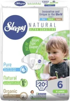 Sleepy Natural 6 Extra large 15-25 кг Jumbo Pack (20 шт)