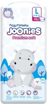 Joonies Premium Soft L 9-14 кг (42 шт)