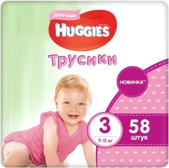 Huggies Mega 3 для девочек 7-11 кг (58 шт)
