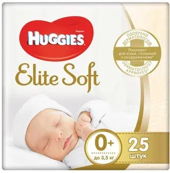 Huggies Elite Soft 0+ (25 шт)