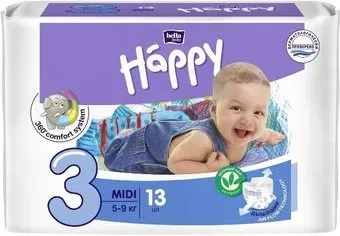 Bella Baby Happy Midi 5-9 кг (13 шт)