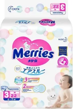 Merries M 6-11 кг (22 шт)