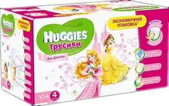 Huggies Трусики-подгузники 4 для девочек (104 шт)