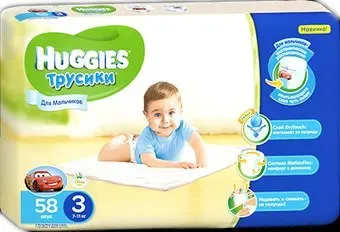 Huggies Трусики-подгузники 3 для мальчиков (58 шт)