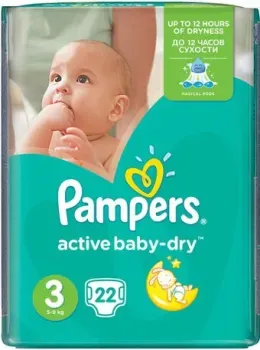 Pampers Active Baby-Dry 3 Midi (22 шт)