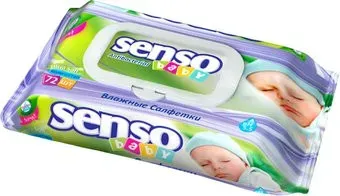 Senso Baby Антибактериальные с клапаном (72 шт)