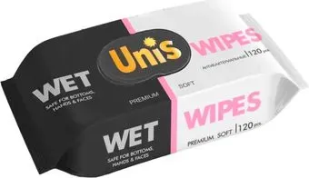 Unis Универсальные Premium Soft Антибактериальные 120 шт