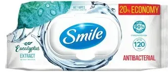 Smile Antibacterial с экстрактом эвкалипта (120 шт)