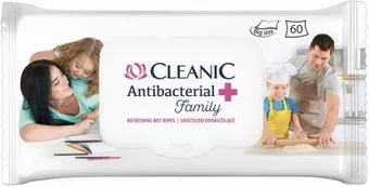 Cleanic Antibacterial Family освежающие для рук и тела (60 шт)