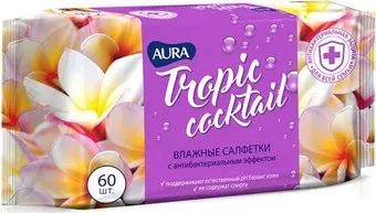 Aura Для всей семьи с антибактериальным эффектом Tropic Cocktail (60 шт)