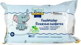 Babyline для тщательной очистки детской кожи 80 шт