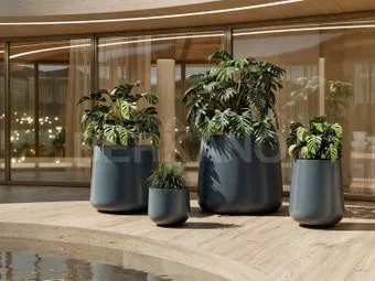 Berkano Grace planter 45 (белый гранит)