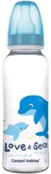 Canpol babies Love & Sea пластиковая 59/400 (250 мл, голубой)
