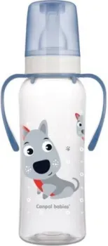 Canpol babies Cute Animals пластиковая с ручками 11/845 (250 мл, голубой)