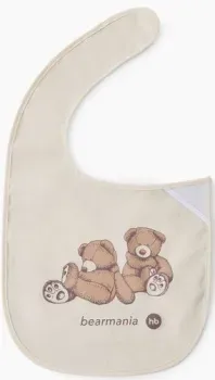 Happy Baby Water-Proof Baby Bib 16009 (bears/milky)