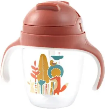 BabyOno С трубочкой 1464/01 (240 мл, розовый)