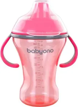 BabyOno Natural Nursing c твердым носиком 6м+ 1457 (260 мл, розовый)