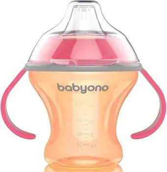 BabyOno Natural Nursing c мягким носиком 6м+ 1456 (оранжевый)