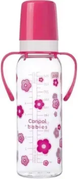 Canpol babies пластиковая с ручками 11/810 (250 мл, розовый)