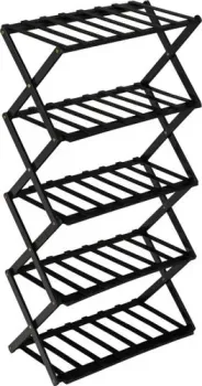 GreenGo 5 полок 50x25x89см напольный открытый (черный)