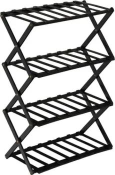 GreenGo 4 полки 50x25x68см напольный открытый (черный)