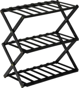 GreenGo 3 полки 50x25x46см напольный открытый (черный)