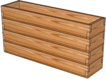 Terra Кашпо из лиственницы 150x30x56