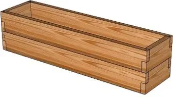 Terra Кашпо из лиственницы 28x150x30