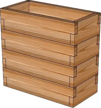 Terra Кашпо из лиственницы 30x75x56