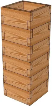 Terra Кашпо из лиственницы 30x30x84