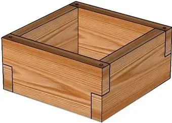 Terra Кашпо из лиственницы 30x30x14