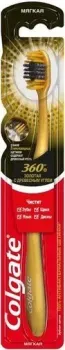 Colgate 360 Золотая с древесным углем мягкая (1 шт)