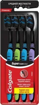 Colgate Super Flexi Black средняя жесткость (4 шт)