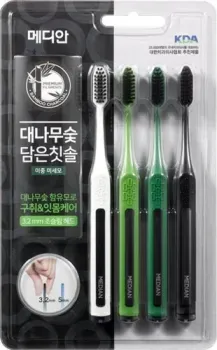 Median Bamboo Charcoal Toothbrush (4 шт)